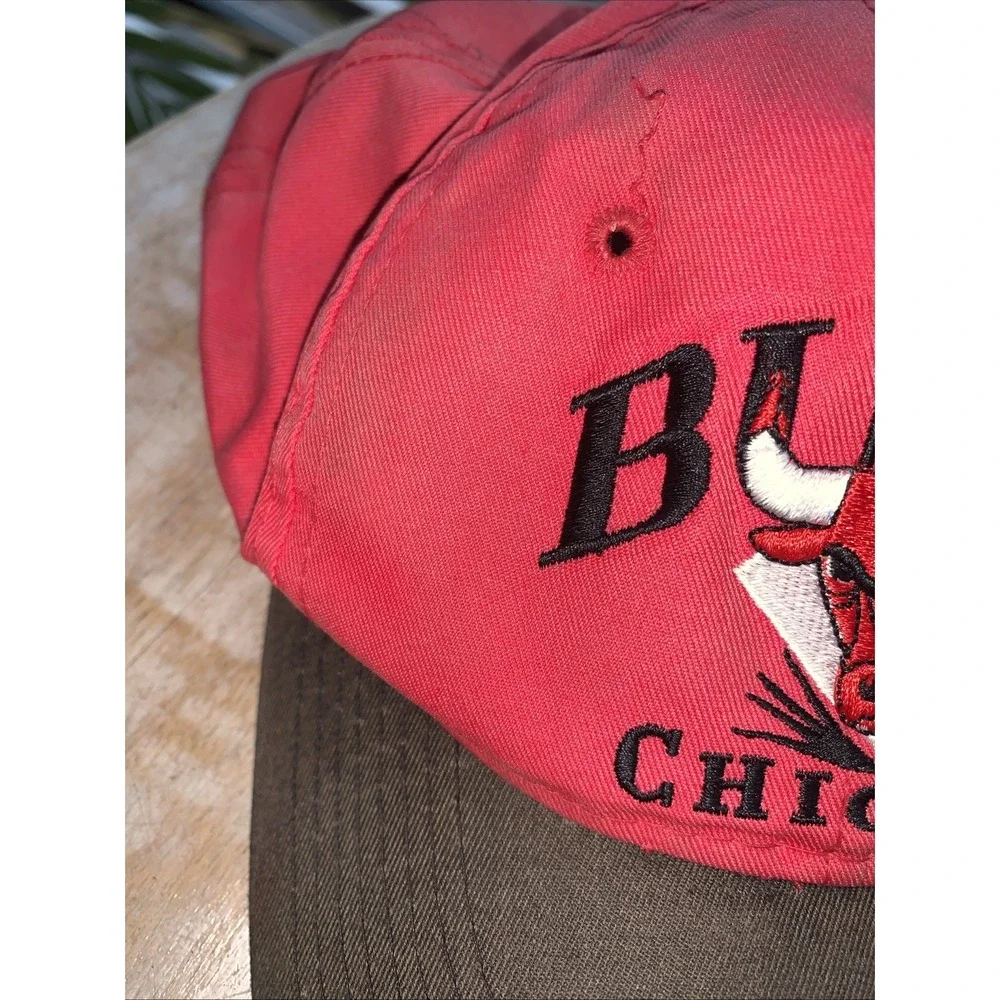 Set Of 2 Rare Vintage Chicago Bulls Hat Worn Hat With Defects NBA Basketball Hat